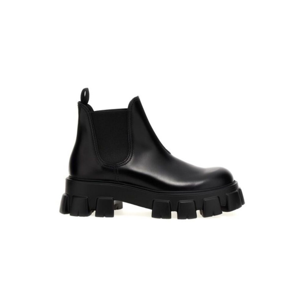 Prada Monolith Leather Chelsea Boots (US M 8.5)